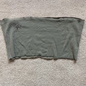 Tube top Vintage Hand cut Streetwear